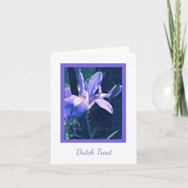 Dutch Iris Blank Greeting Card Karte (Vorderseite)
