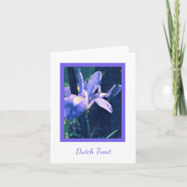 Dutch Iris Blank Greeting Card Karte