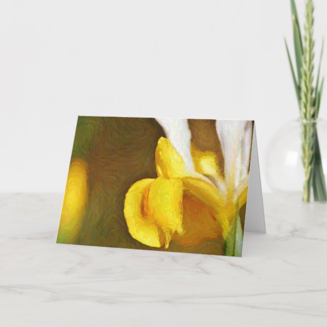 Dutch Iris Impressionary Garden Art Note Card Karte (Vorderseite)