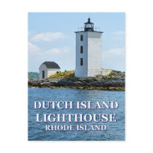 Dutch Island Lighthouse, Rhode Island Postcard