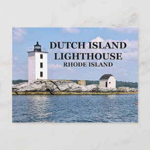 Dutch Island Lighthouse, Rhode Island Postcard Postkarte