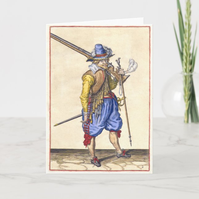 Dutch Rifleman - 17. Jahrhundert - Grußkarte Karte (Vorderseite)