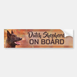 Dutch Shepherd an Bord Autoaufkleber