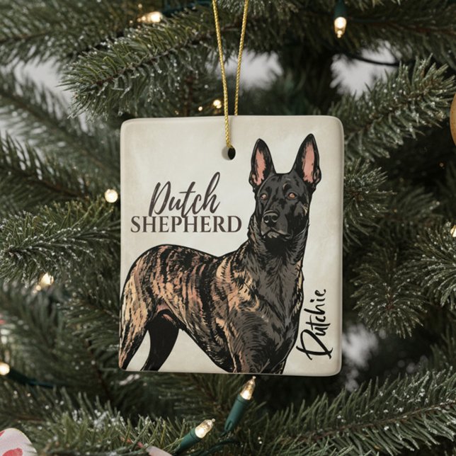 Dutch Shepherd Dog - Dutchie Keramikornament (Von Creator hochgeladen)