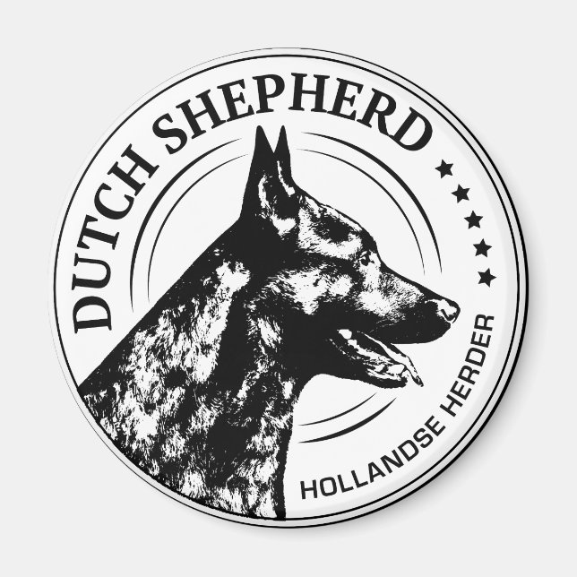 Dutch Shepherd Dog Magnet (Vorne)