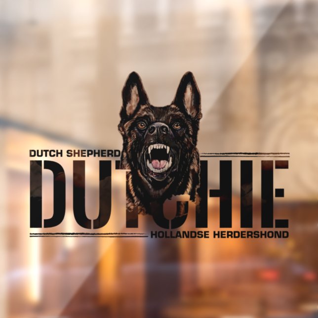 Dutch Shepherd - Hollandse Herdershond Fensteraufkleber (Blatt 2)