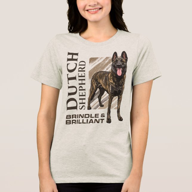 Dutch Shepherd -Hollandse Herdershond Tri-Blend Shirt (Vorderseite)
