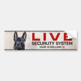 Dutch Shepherd Live Security System Autoaufkleber