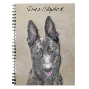 Dutch Shepherd Painting - Cute Original Dog Art Notizblock