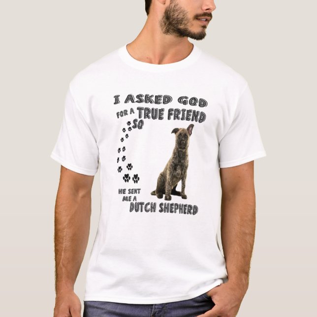 Dutch Shepherd Saying Mom Dad Costume, Cute Dutch T-Shirt (Vorderseite)