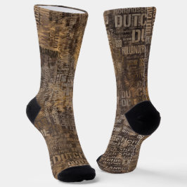 Dutch Shepherd - Word Art Pattern Socken