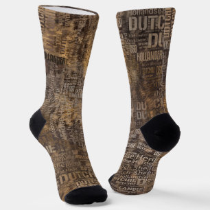 Dutch Shepherd - Word Art Pattern Socken