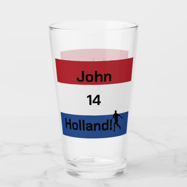 Dutch Soccer, anpassbar Glas (Vorderseite)