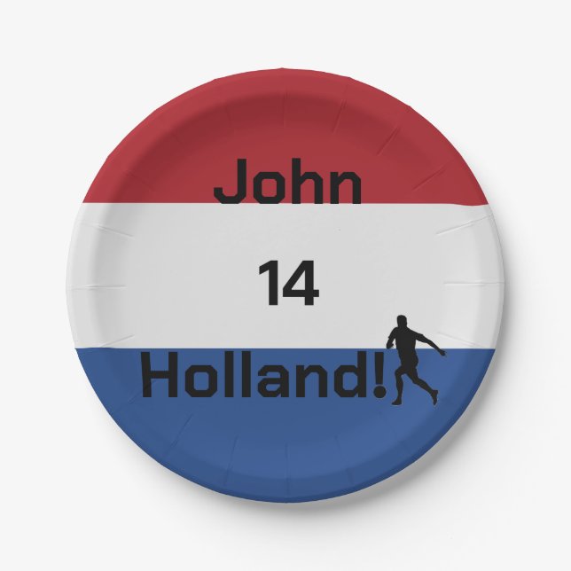 Dutch Soccer, anpassbar Pappteller (Vorderseite)