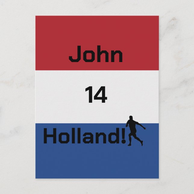 Dutch Soccer, anpassbar Postkarte (Vorderseite)
