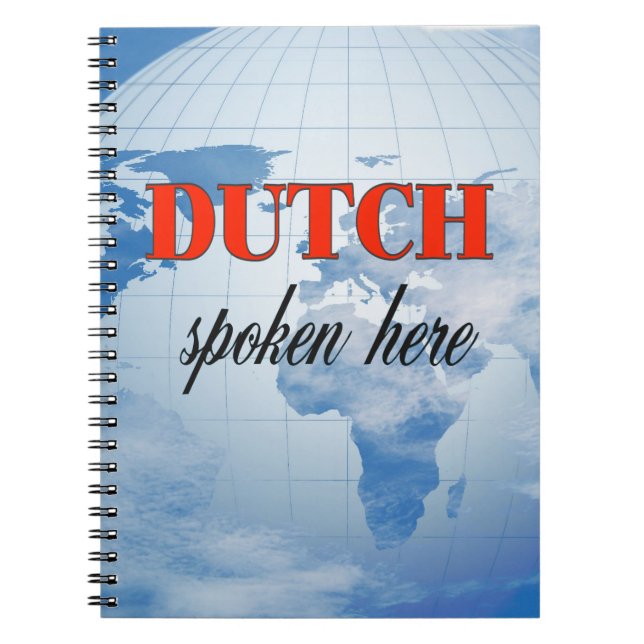 Dutch spoken here cloudy earth notizblock (Vorderseite)