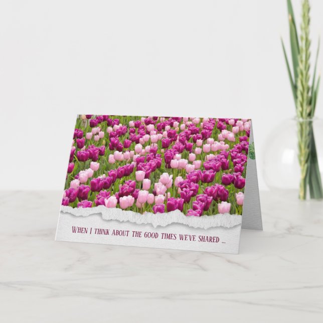 Dutch Tulip Garden Friendship Karte (Vorderseite)