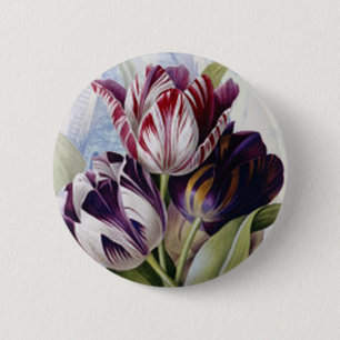 Dutch Tulips Button