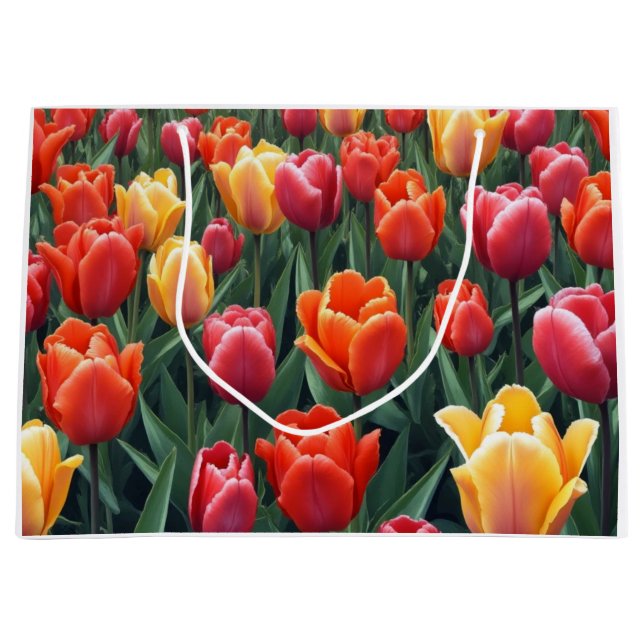 Dutch Tulips Große Geschenktüte (Vorderseite)