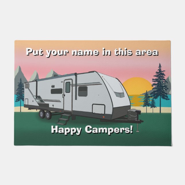 Dutchmen Kodiak 28SBH Trailer Design Happy Camper Fußmatte (Vorderseite)