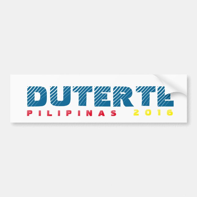 Duterte DU30 Autoaufkleber (Vorne)