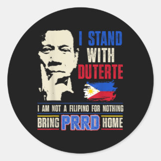Duterte Homecomoming ich Stand mit Duterte bringen Runder Aufkleber
