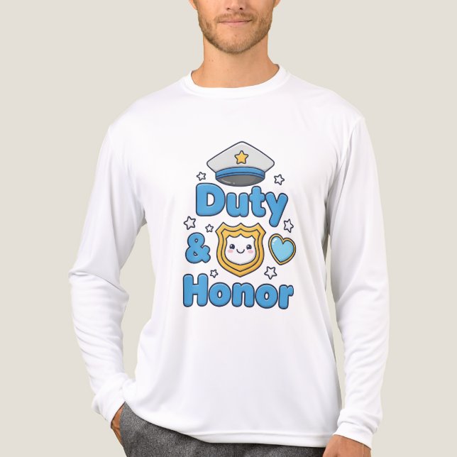 Duty & Honor – Proud to Protect Tri-Blend Shirt (Vorderseite)