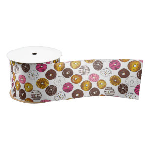 Dutzend Donuts Doughnut Frühstück Junk Food Feinsc Satinband