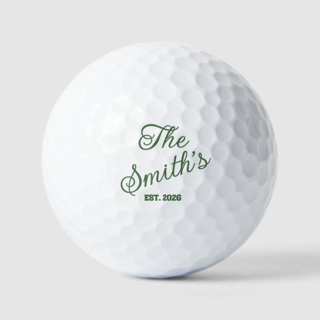 Dutzend Personalisierte Golfbälle mit Name & Year (Vorderseite)