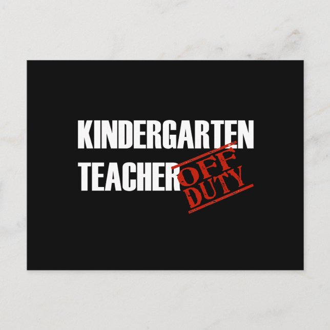 DUTZER KINDERGARTEN LEHRER DARK POSTKARTE (Vorderseite)