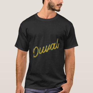 Duval-Aquamarin- und Gold-Script T-Shirt