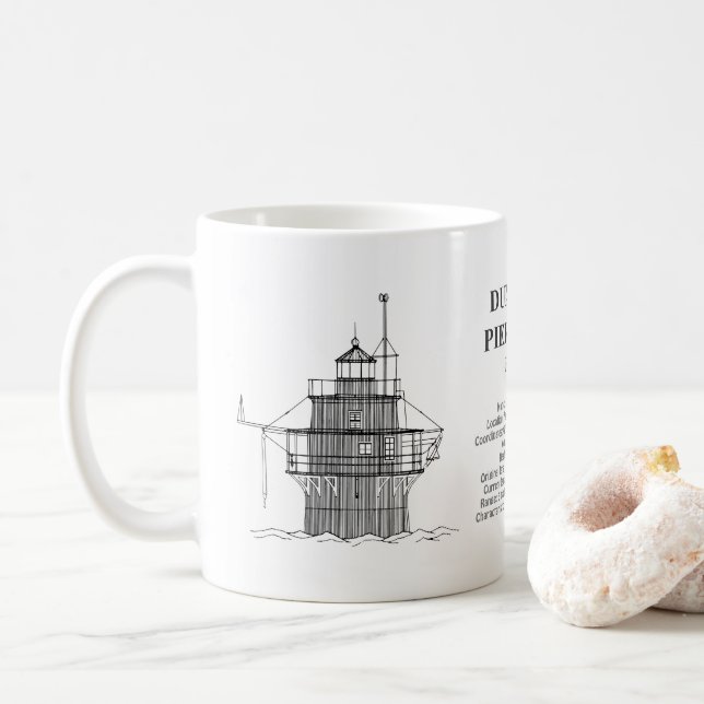 Duxbury Pier Light Lighthouse - Massachusetts - BD Kaffeetasse (Mit Donut)