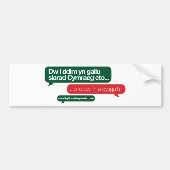 Dw I ddim yn gallu Autoaufkleber (Vorne)