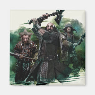 Dwalin, Nori und Bofur Graphic Magnet