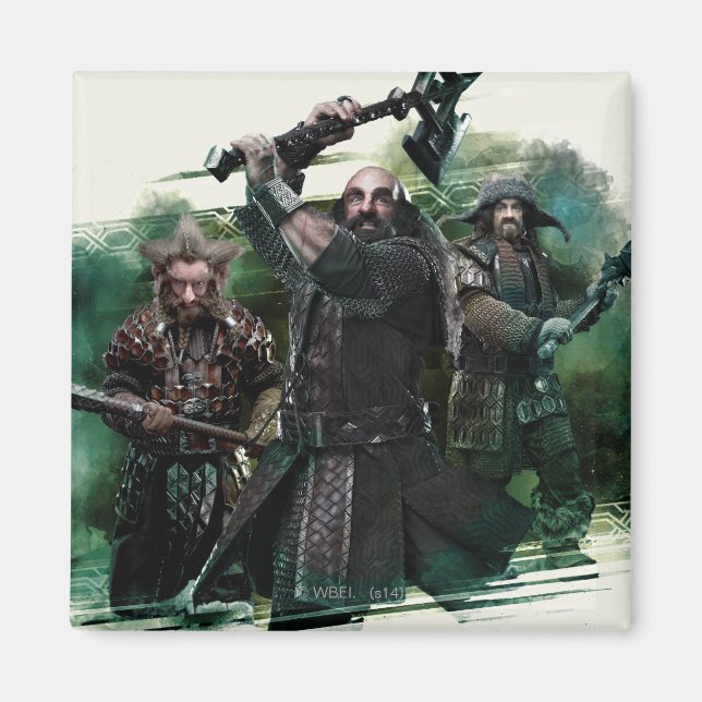 Dwalin, Nori und Bofur Graphic Magnet (Vorne)