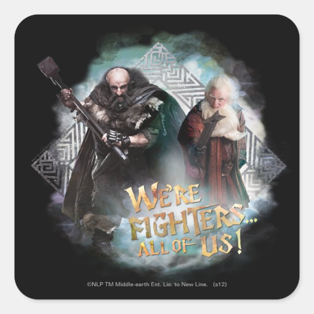 Dwalin und Balin Quadratischer Aufkleber (Vorderseite)