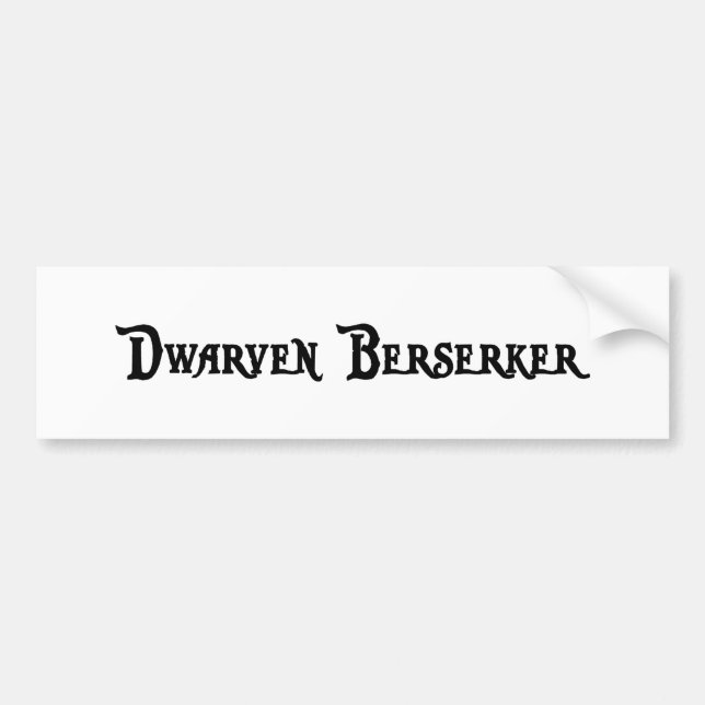 Dwarven Berserker Autoaufkleber (Vorne)