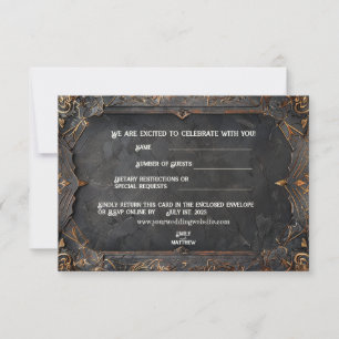 Dwarven Splendor Fantasy Wedding Danke Karte