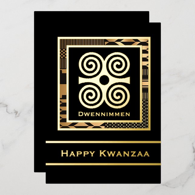 Dwennimmen Happy Kwanzaa Card Folien Feiertagskarte (Vorderseite/Rückseite)