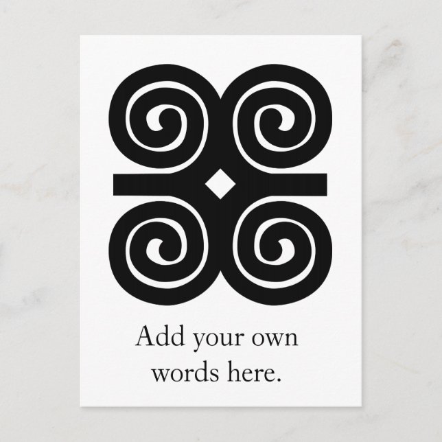 Dwennimmen - Kraft und Demut des Adinkra-Symbols Postkarte (Vorderseite)