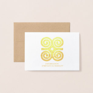 Dwennimmen   Stärken-Bescheidenheit Adinkra Symbol Folienkarte