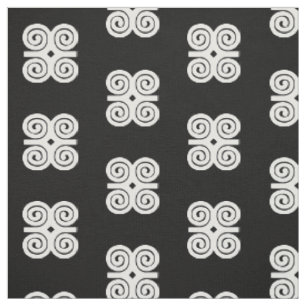 Dwennimmen Strength Humility weißes Adinkra Symbo Stoff