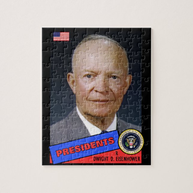 Dwight D. Eisenhower Baseball Card (Vertikal)