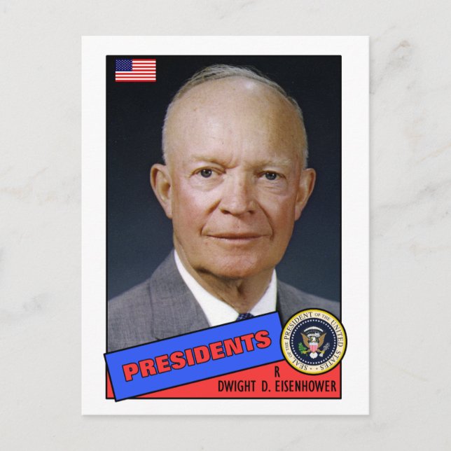 Dwight D. Eisenhower Baseball Card Postkarte (Vorderseite)