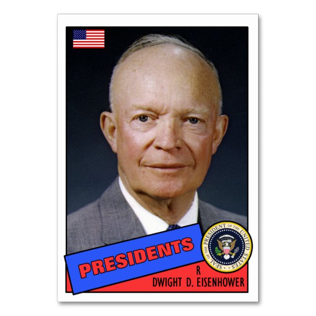 Dwight D. Eisenhower Baseball Card Tischnummer (Vorderseite)