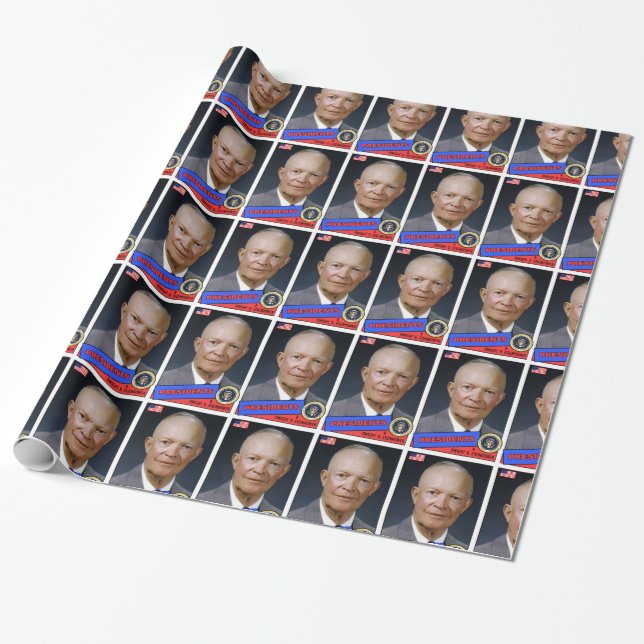 Dwight D. Eisenhower-Baseball-Karte Geschenkpapier (Ungerollt)