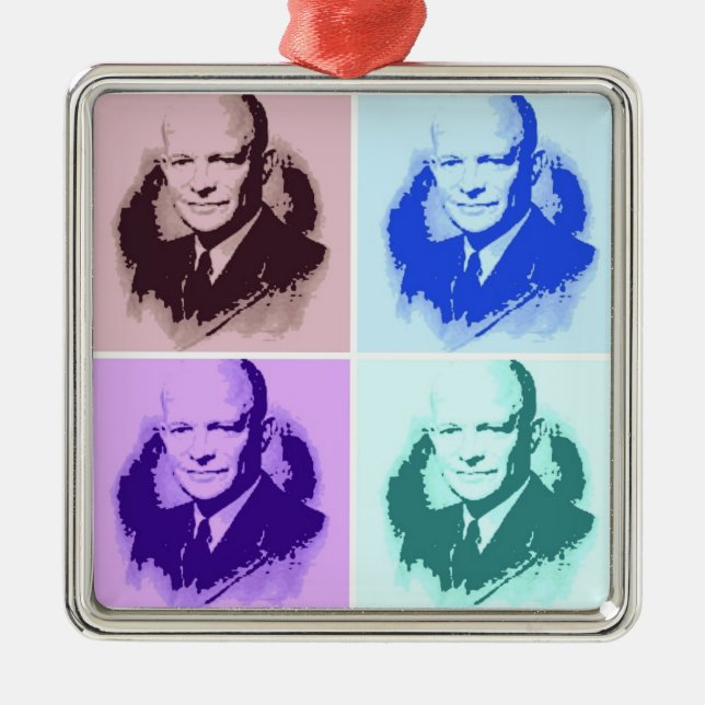 Dwight D Eisenhower Ornament Aus Metall (Vorne)