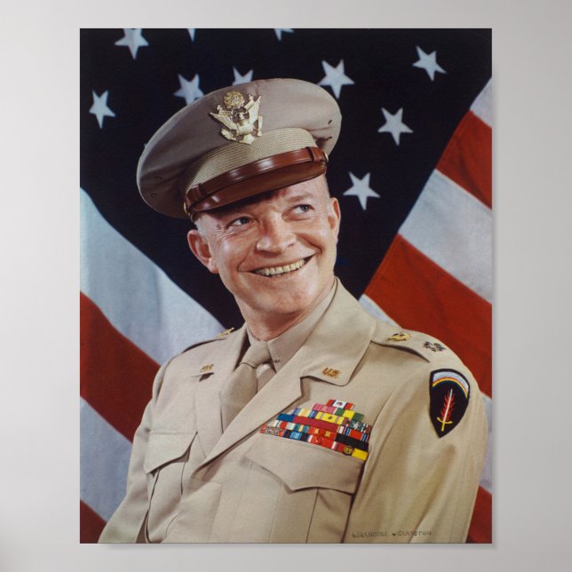 Dwight D Eisenhower Portrait Poster (Vorne)