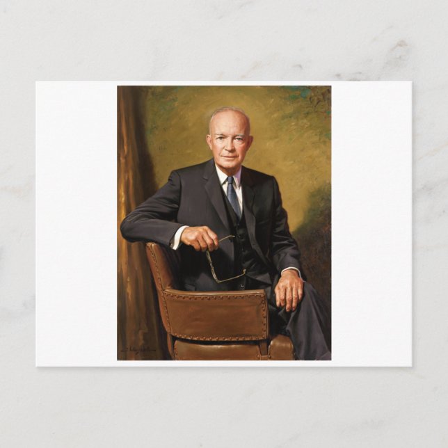 Dwight Eisenhower Postkarte (Vorderseite)