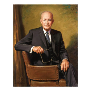 Dwight Eisenhower Präsident Weiße-Haus-Porträt Fotodruck